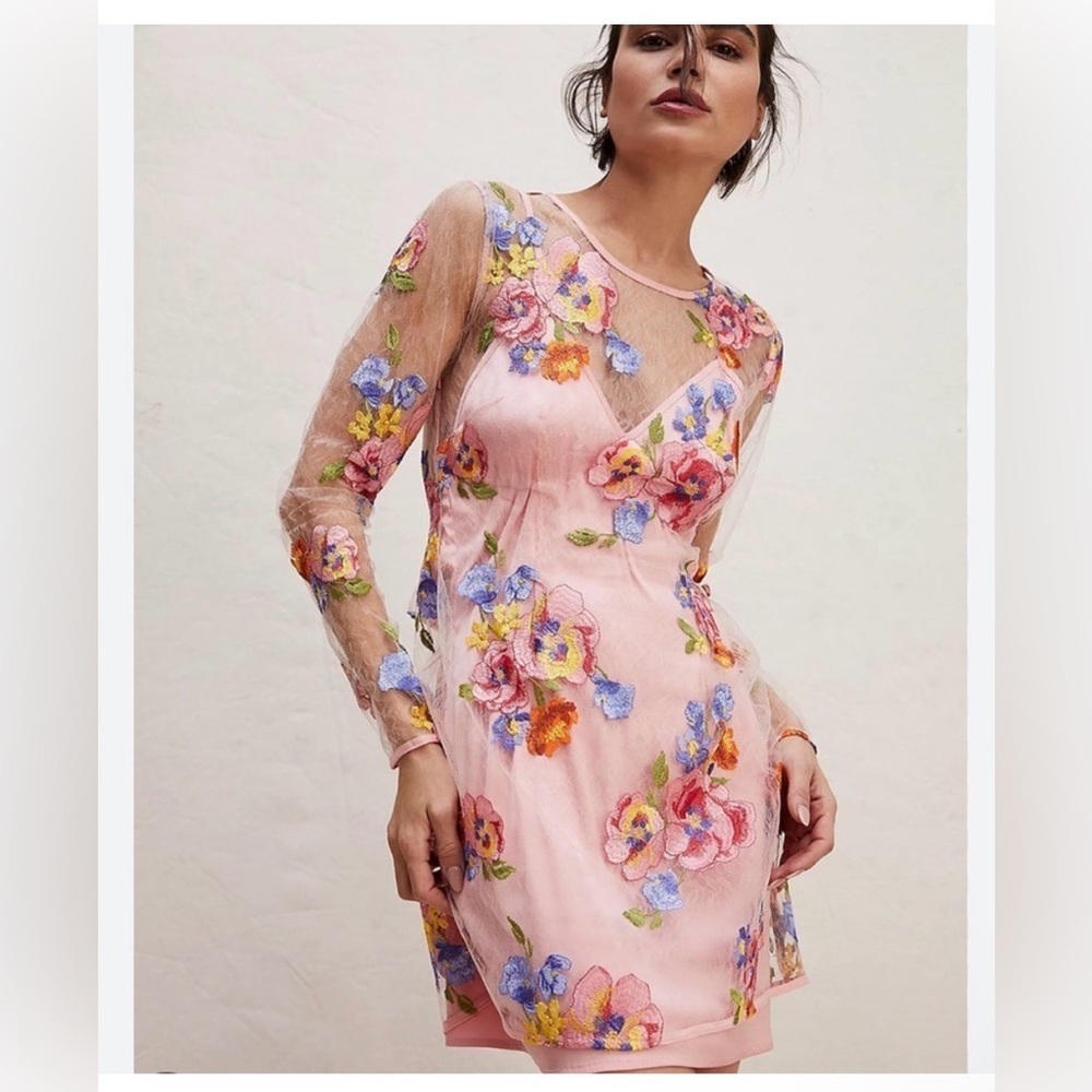 NWT For Love & Lemons Percy Mini Dress Size Large